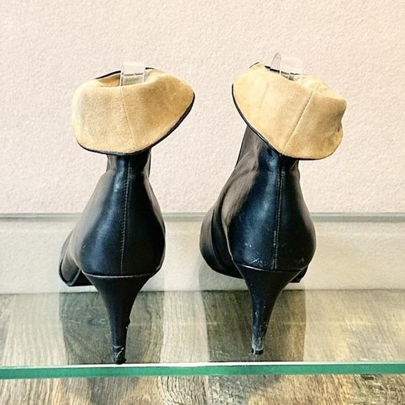 Jeffrey Campbell black leather ankle boots Sonika size 7 - Picture 2 of 7